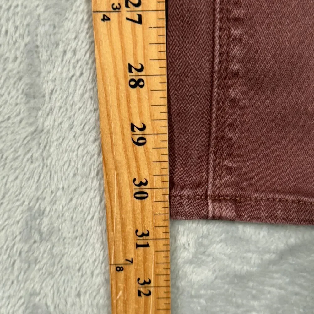 Roark Jeans Mens 30x30 Brown Red Hwy 133 Slim Straight‎ Broken Twill